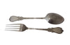 English Silver Hilliard & Thomason Spoon & Fork - English Antiques - Fine Dining Accessories - Decorative Antiques - Antique Silver - Antique Shops Tetbury - AD & PS Antiques