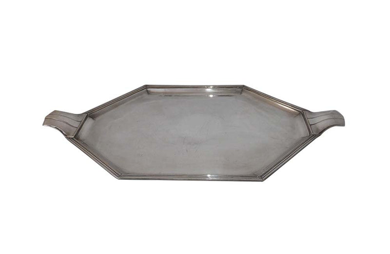 ART DECO SILVER PLATE COCKTAIL TRAY