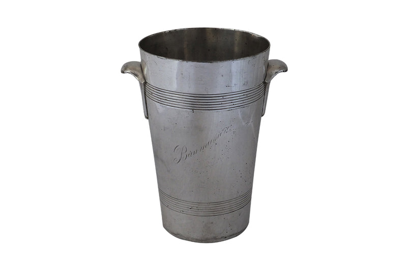 Baumaniere Wine Cooler -Silverplate Champagne Bucket-Silver Plate Wine Cooler-Decorative Accessories-Wine & Food Antiques-Wine and Food Accessories-French Antiques-AD & PS Antiques