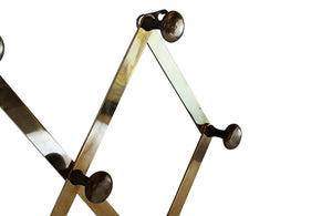  French expandable brass wall rack with 10 hooks