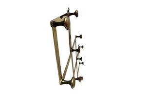  French expandable brass wall rack with 10 hooks