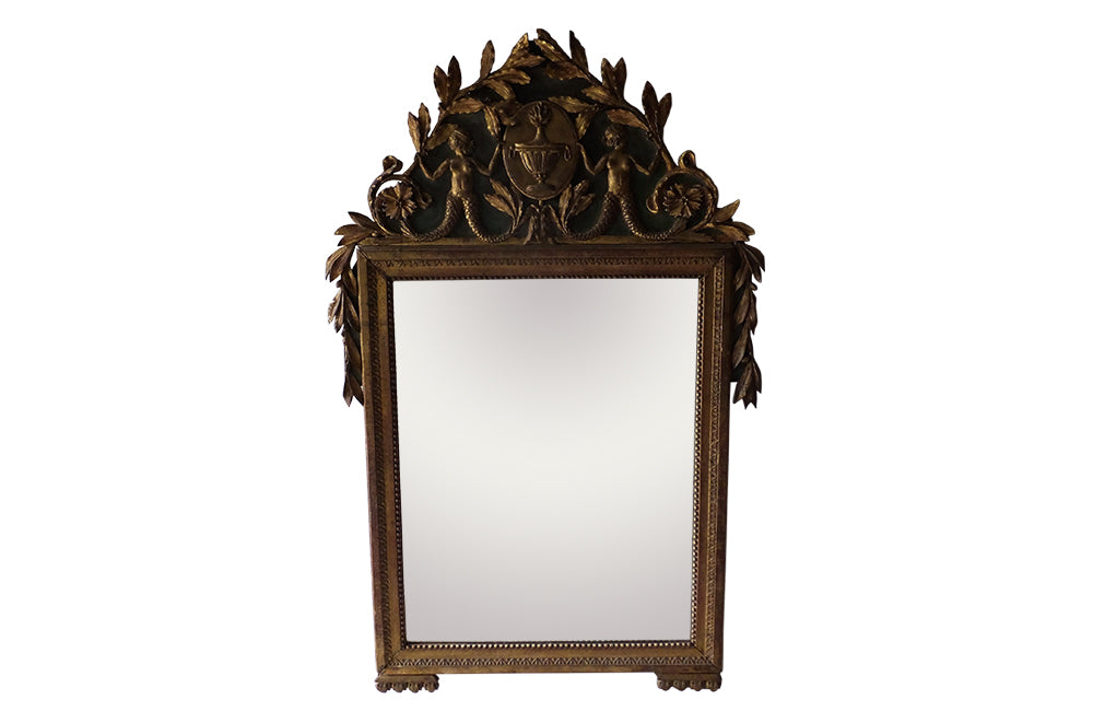 Rare 18th Century Provencale Mirror-Antique French Mermaid Mirror-Period Mirror-Mirror-Antique Mirrors-Decorative Mirror-Rare Antiques-French Antiques-AD & PS Antiques