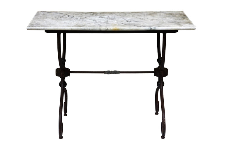 19th Century Patisserie Table- French Bistro Table-Butchers Table-French Garden Table-Antique Table-French Antiques-Garden Antiques-Console Tables-Side Tables-AD & PS Antiques