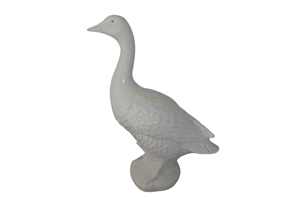 Large Swedish White Ceramic Goose-Ceramics-Swedish Decorative Accessories-Decorative Objects-Vintage Accessories-Animalia-AD & PS Antiques