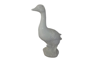 Large Swedish White Ceramic Goose-Ceramics-Swedish Decorative Accessories-Decorative Objects-Vintage Accessories-Animalia-AD & PS Antiques