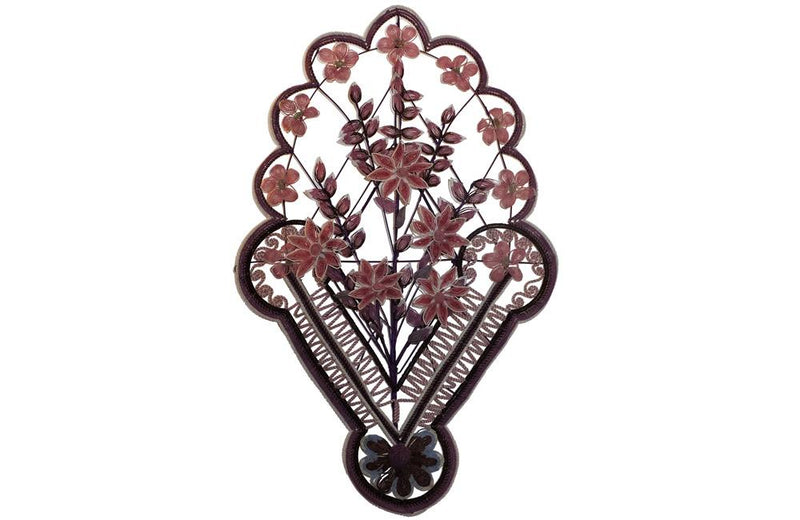 LARGE FLORAL BEADWORK WALL DECORATION