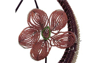 LARGE FLORAL BEADWORK WALL DECORATION