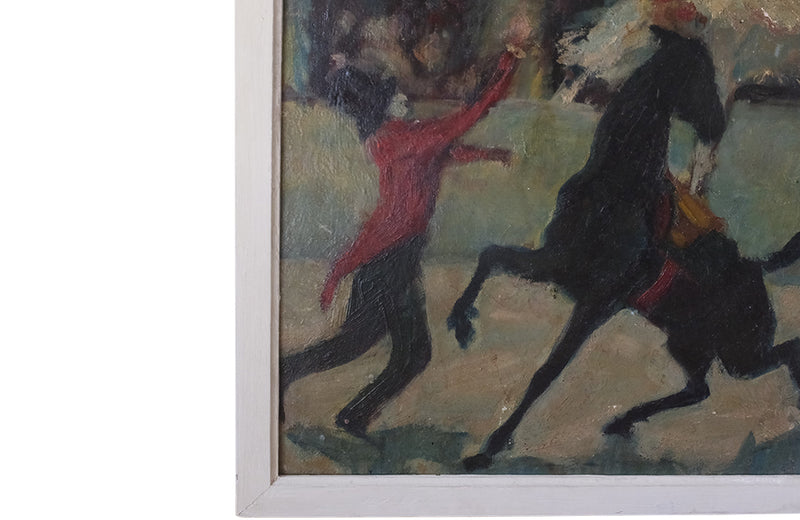 Double Sided Painting -Circus Dancer on Horse-Nude Painting-French Painting-Wall Decoration-Wall Art-Antique Art-French Antiques-Art-AD & PS Antiques