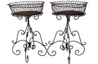 ELEGANT WIREWORK JARDINIERES