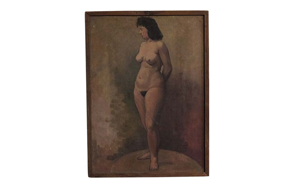 SMALL PAINTING OF A FEMALE NUDE