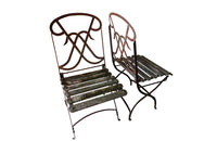 Set of Four French Folding Garden Chairs - French Antiques - Garden Antiques - French Garden Antiques – French Garden Antique Chairs - Garden Seating – Garden Dining Chairs -AD & PS Antiques