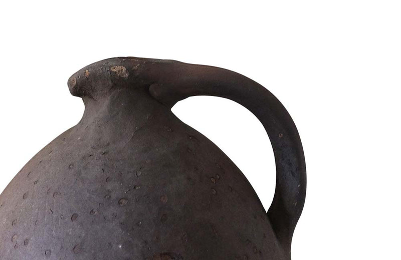 Large French 19th Century Pottery Jug-Ceramics & Glass-Decorative Accessories-Wine & Food Antiques-Antique Pottery-Antique Jug-Burgundy Wine Jug-French Antiques-AD & PS Antiques 
