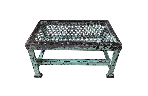 French 20th Century Iron Footstool - Garden Furniture - Garden Antiques – French Garden Antiques – Garden Footstools - French Antiques - Garden Decoration - AD & PS Antiques