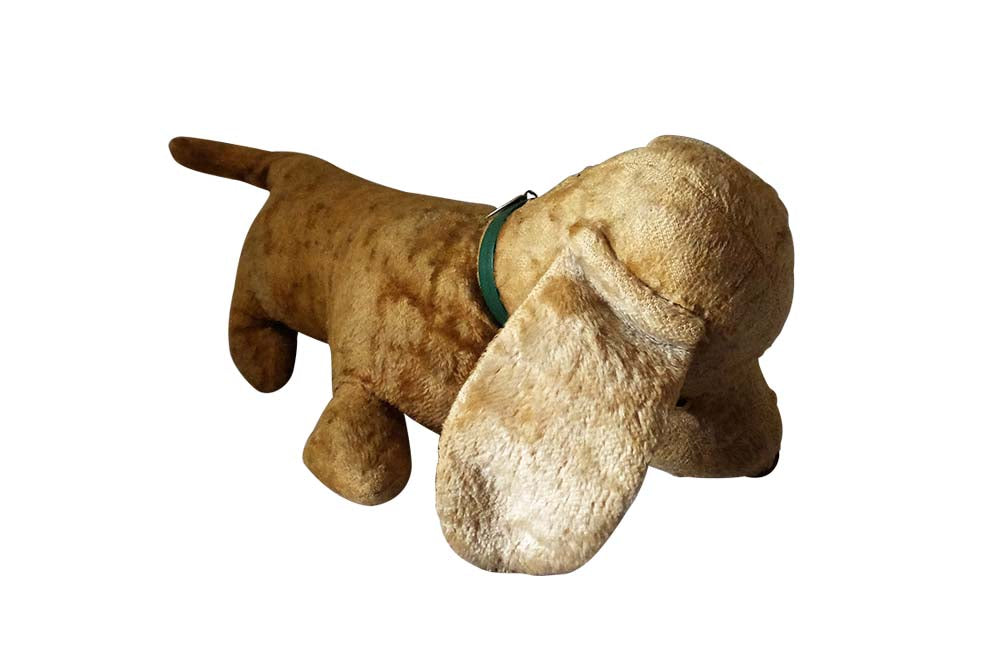 Old French Dacshund Toy Dog - Antique Toys - French Decorative Antiques - Decorative Accessories - Sausage Dog - Dachsund Dog Toy - Antique Shops Tetbury - adpsantiques - AD & PS Antiques