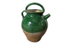 19th Century Green Glazed French Pottery Jug - Decorative Antiques - French Garden Antiques - Green Glazed Pottery - French Pottery Cruche -Decorative Antiques - French Decorative Antiques - Antique Shops Tetbury - Ceramics - AD & PS Antiques 