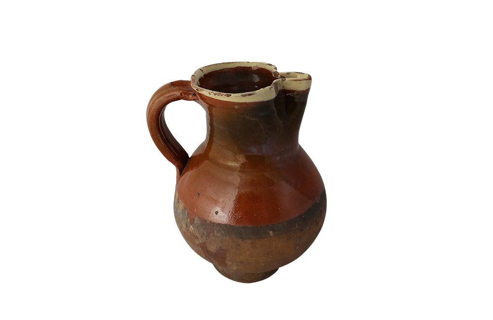 Antique French Glazed Pottery Jug-French Pottery-Ceramics-Antique Pottery-Kitchenalia-Decorative Accessories-AD & PS Antiques