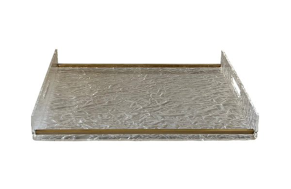 Willy Rizzo Style Ice Effect Lucite Tray - Mid Century Modern Accessories - Vintage Trays - Decorative Accessories - Antique Shops Tetbury - adpsantiques - AD & PS Antiques