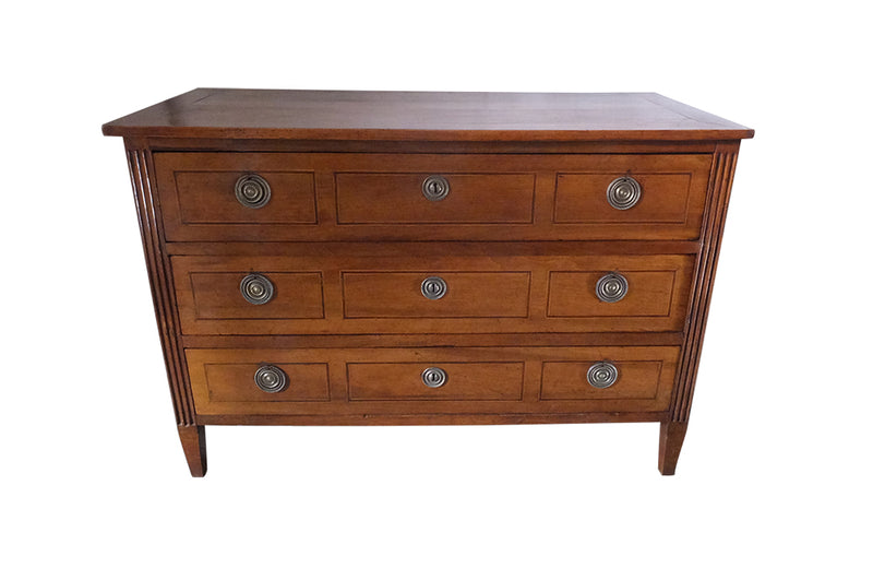 Antique Louis XV French Provincial Walnut Chest, Commode