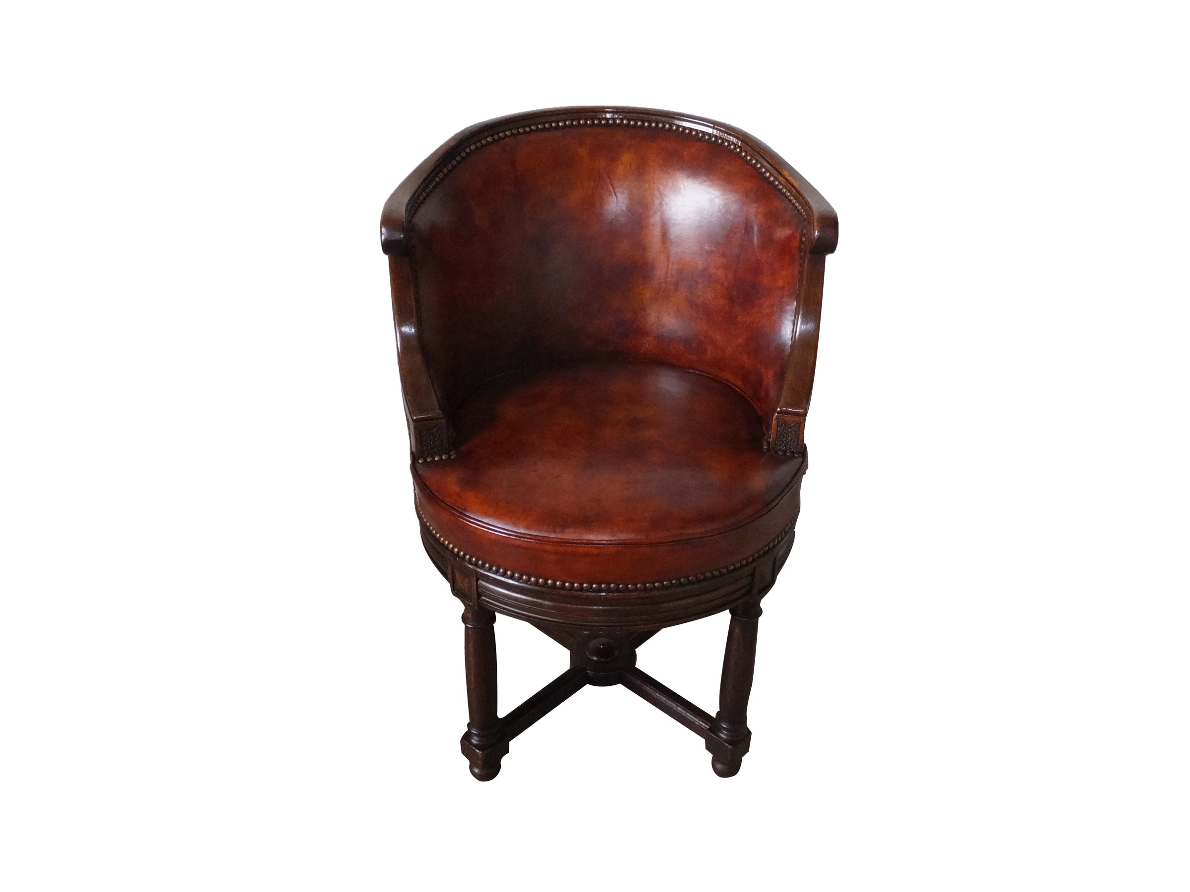 LEATHER SWIVEL DESK CHAIR