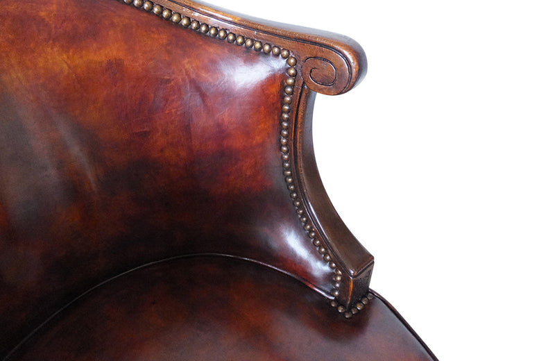 LEATHER SWIVEL DESK CHAIR