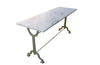 LONG MARBLE TOP BISTRO TABLE