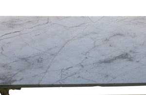 LONG MARBLE TOP BISTRO TABLE