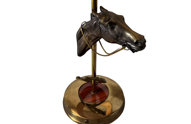 Equestrian Theme Table Lamp - Mid Century Lighting - Vintage Lighting - Antique Lighting - French Vintage Lighting - Equestrian Antiques - Horse - Antique Shops Tetbury - adpsantiques - AD & PS Antiques