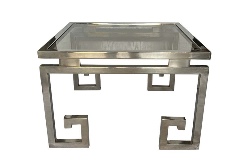 1970'S NICKEL PLATED LOW TABLE