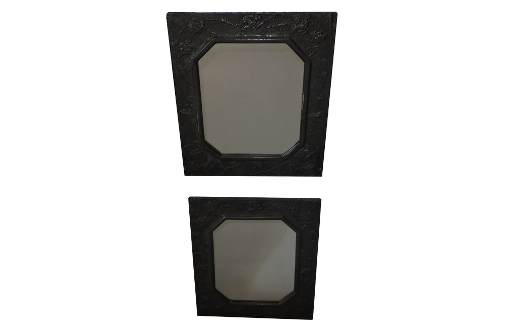 Pair of Aesthetic Movement Pewter Mirrors- Arts & Crafts- Antique Mirrors- Pair of Mirrors- AD & PS Antiques
