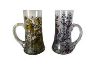 Pair of Bohemian Glass Marriage Tankards-Wedding Gasses-Antiques Glassware-Bohemian Glass-Decorative Accessories-Decorative Antiques-Wedding Gifts-AD & PS Antiques