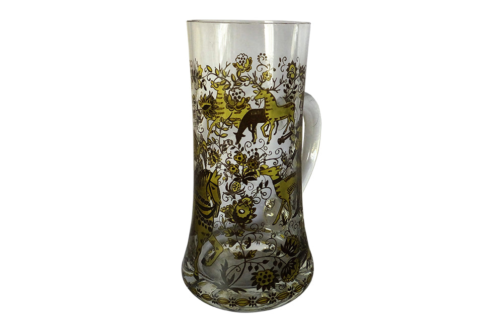 Bohemian Glass Marriage Tankard selling