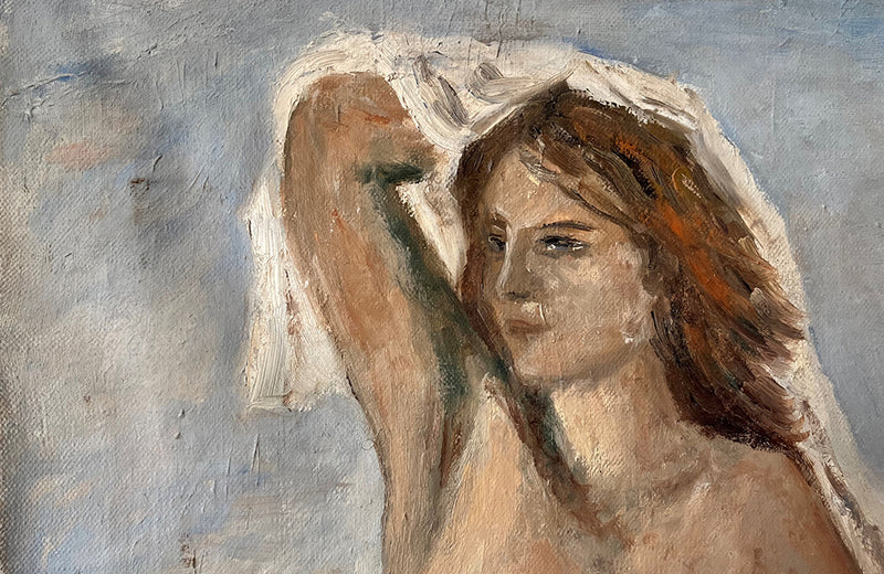 Nudes On A Beach Signed Oil On Canvas - French Decorative Antiques - Artwork -Wall Art - Painting - Oil On Canvas - Signed Painting - Wall Decoration - Decorative Accessories - Beach House - Antique Shops Tetbury - adpsantiques - AD & PS Antiques