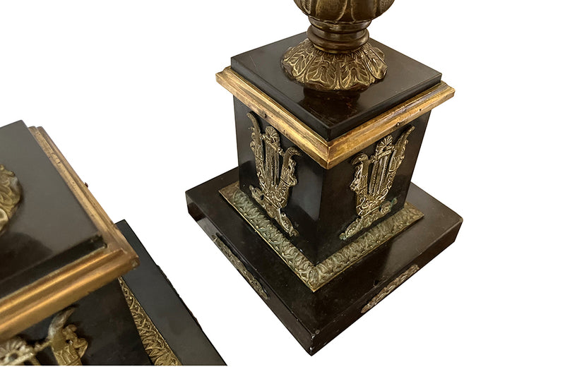 Pair Of Neo-Classical Revival Table Lamps - Antique Lighting - Pair of Lamps - Table Lamps - Lighting - Neo Classical Decoration - Antique Shops Tetbury - adpsantiques - AD & PS Antiques