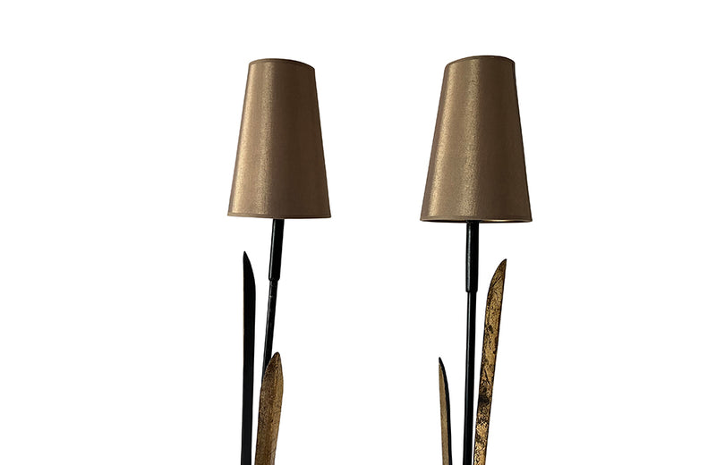 Pair Of Tall Reed Floor Lamps - AD & PS Antiques - Vintage Lighting - Floor Lamps - Pair of Floor Lamps - Standard Lamps - Lighting - Antique Shops Tetbury - adpsantiques 