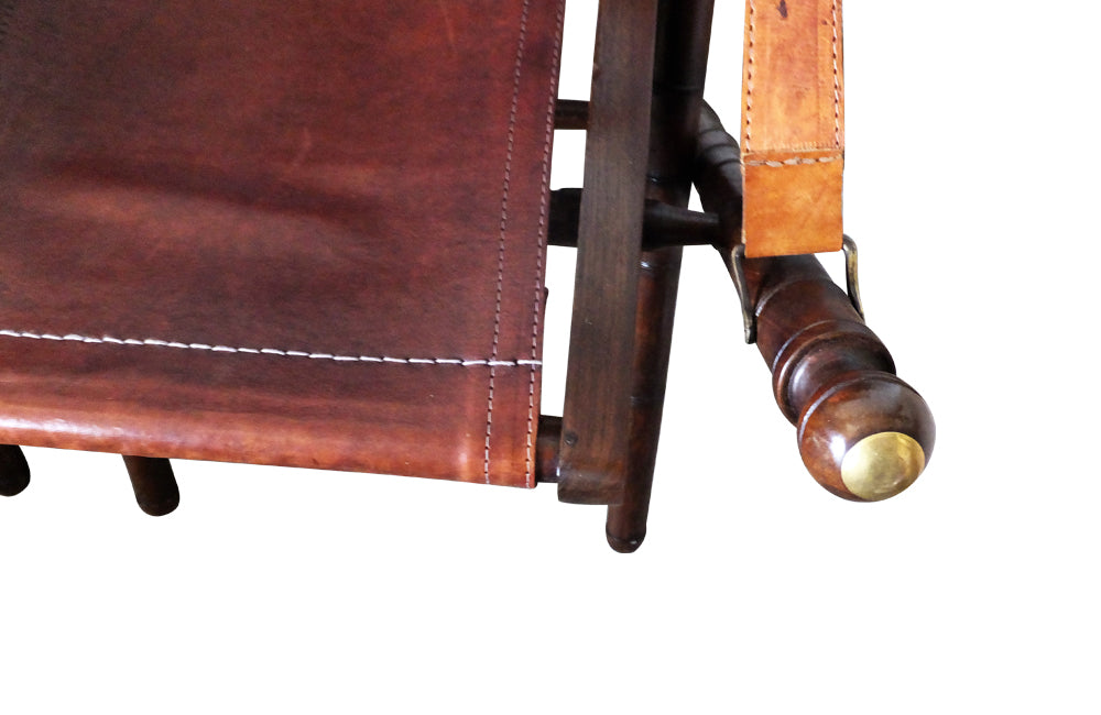 Leather campaign chair outlet
