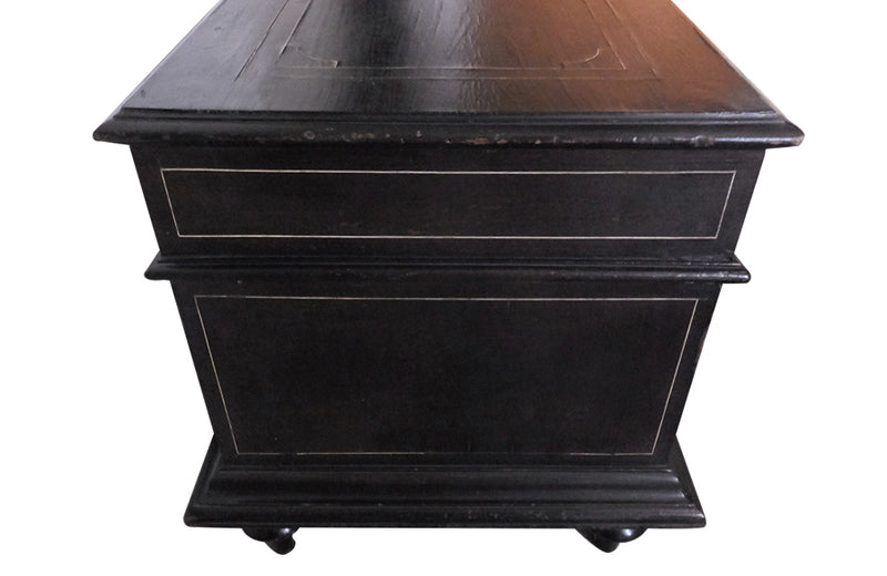 Pair Of French Napoleon III Ebonised Nightstands - Antique End Tables - Antique Bedside Tables - Chevets - Antique Side Tables - Antique Tables - French Antique Furniture - French Antiques - Decorative Antiques - Inlaid Furniture - AD & PS Antiques