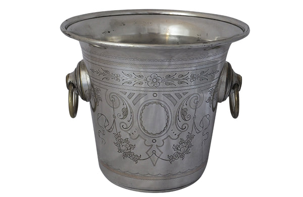 19th Century Silverplate Champagne Bucket-Wine Coller-Antique Ice Bucket-Antique Champagne Bucket-Decorative Accessories-Wine & Food Related Antiques-AD & PS Antiques