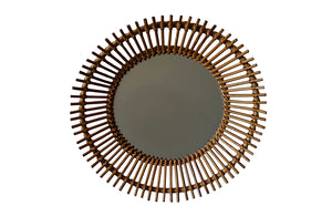 Rattan Sunburst Mirror - Decorative Antiques - Vintage Mirrors - Mid Century Mirror - Cane Furniture - Rattan - Round Mirror - Mid Century Modern - Sunburst Mirror - Antique Shops Tetbury - adpsantiques - AD & PS Antiques