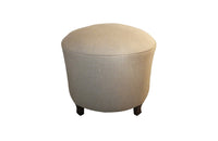 ROUND FRENCH UPHOLSTERED FOOTSTOOL