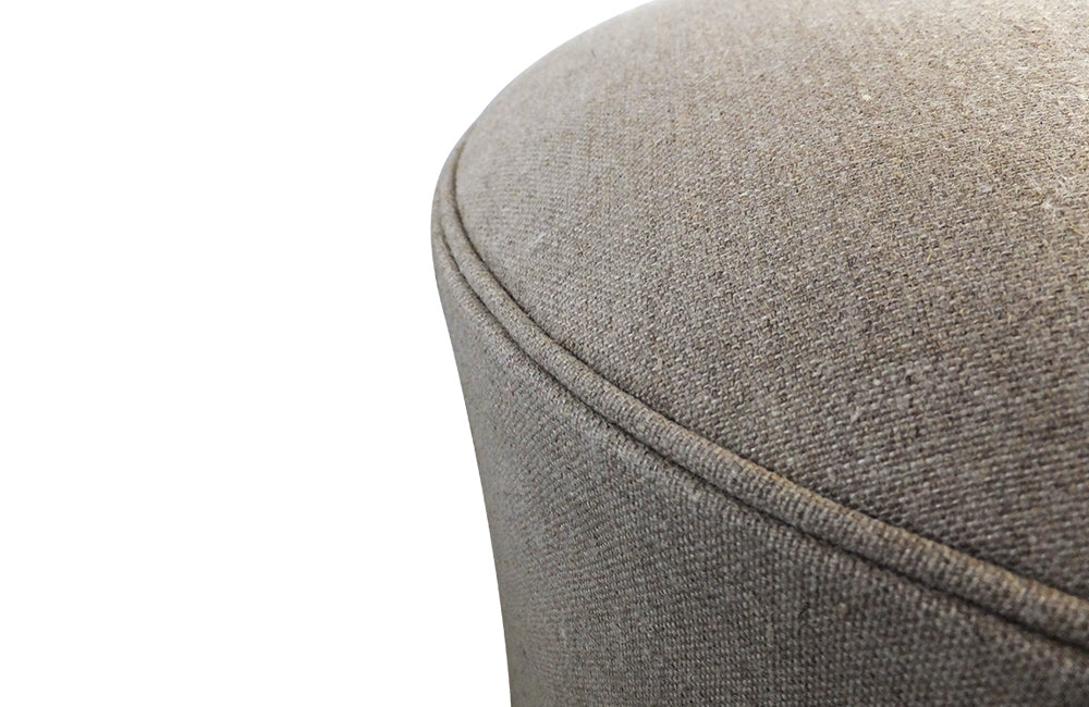 ROUND FRENCH UPHOLSTERED FOOTSTOOL