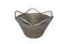 LARGE FRENCH SILVER PLATE WOVEN BASKET