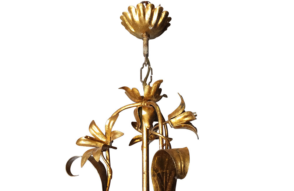 Vintage Lily Chandelier-Vintage Lighting-French Antiques-Hanging Light-Chandeliers-AD & PS Antiques