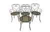 Set Of Four French Iron Green Garden Armchairs - French Garden Antiques - Garden Antiques - French Garden Chairs - AD & PS Antiques