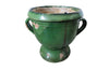 Early 20th Century French Castelnaudary Green Glazed Pot - Castelnaudary Planters - Garden Antiques - Green Glazed Pottery - French Garden Antiques - Antique Shops Tetbury - AD & PS Antiques