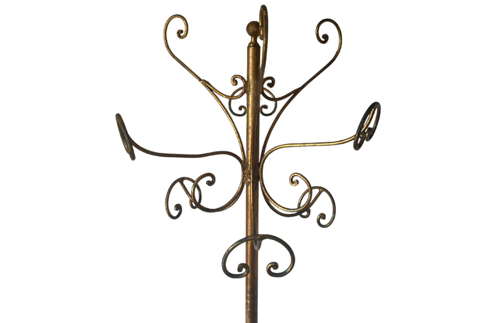 Vintage Spanish Gilt Iron Coat Stand - Mid Century Furniture - Spanish Antiques - Coat Stand - Portmanteau - Decorative Accessories - Hat Stand - adpsantiques - Antique Shops Tetbury - AD & PS Antiques 