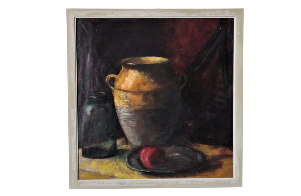 Sill Life With Confit Pot - Oil Painting - Still Life Paintings - Wall Decorations - French Art - Tararyre - French Decorative Antiques - Antique Shops Tetbury - AD & PS Antiques