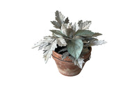 SMALL FRENCH TOLE & PORCELAIN POTTED PLANT