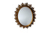 Large Oval Wooden Sunburst Mirror-Spanish Sunburst-Decorative Mirrors-Mirrors-AD & PS Antiques