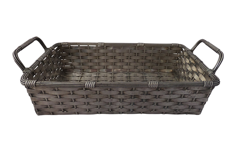 Silverplate Woven Bread Basket-Decorative Accessories-Wine & Food Accessories-Fine Dining Accessories-French Antiques-Decorative Antiques-AD & PS Antiques