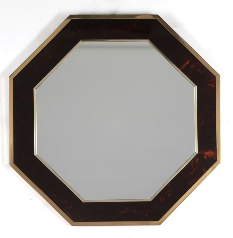 Dior Style Faux-Tortoiseshell & Brass Mirror - Mid Century Modern - Dior Style - Vinatge Mirror - Mid Century Modern Mirror - Mirrors - Antique Shops Tetbury - AD & PS Antiques